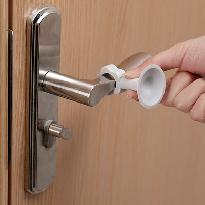 

Toponeto Silicone Decor Door Stop Doorknob Back Wall Protector Crash Pad Beige