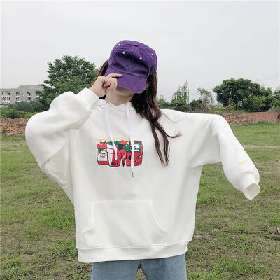 

Lovely Print Women Hoodie 2018 Ne Fashion Long Sleeve O Neck Cotton Ladies Sweatshirt Casual Loose Womens Hoodies Pullover