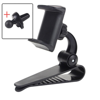 

Universal Car Phone Holder Stable Firm Sun Visor Shield Air Vent Clip Phone Bracket Practical Phone Accessories