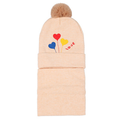 

Winter Newborn Toddler Baby Boys Girls Fur Ball Knit Warm Beanie Cap Ski HatScarf Warm Crochet Headgear Set
