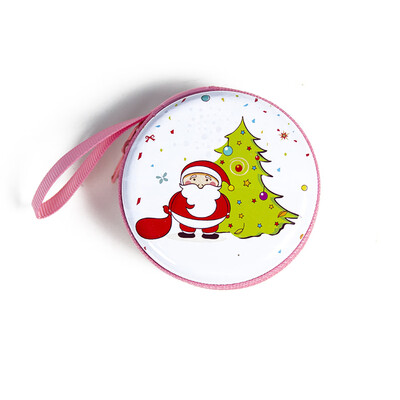 

Cartoon Tinplate Santa Coin Purse Christmas Gifts Zipper