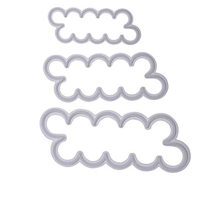 

3PCS Easy 3D Rose Flower Shape Sugarcraft Cut Out Templates Icing Cake Decoration Baking Tool