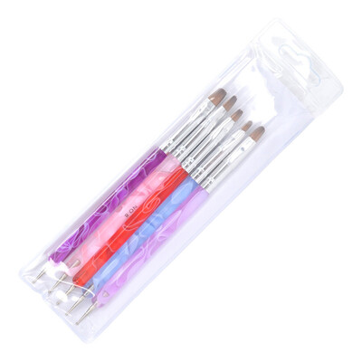 

Toponeto Women Gel Nail Brush Nail Tools Brush Set Flower Pen Fan Pen Dizzy Pen