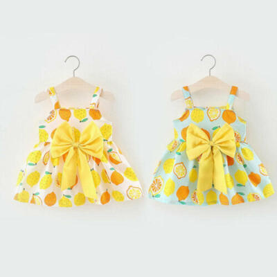 

AU Newborn Kids Baby Girl Fruits Bowknot Clothes Skirt Sundress Dress Outfit Set