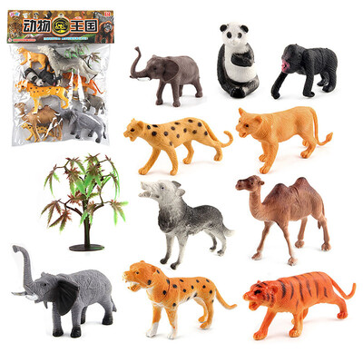 

YIWULA10PC Educational Simulated Animal World Model Children Christmas Doll Toy Gift