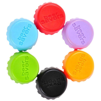 

6pcsset Silicone Bottle Cap Wine Stoppers Beer Cap Protector Hat Drink Seasoning