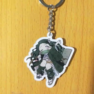 

Fat Bear Anime Demon Slayer Kimetsu no Yaiba rubber Keychain Key Ring Race Straps