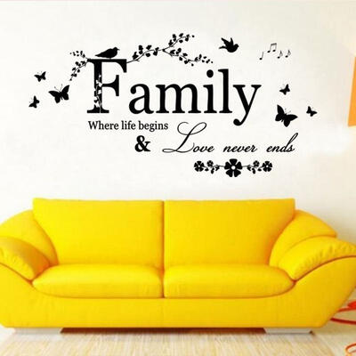 

Family Where Life Begins Vinyl Wall Art Sticker Wall Murals Wall Quote Decals pf