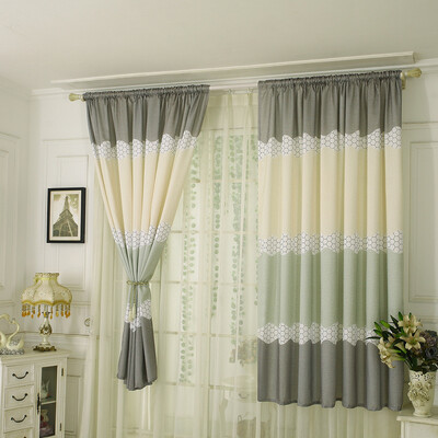

Gobestart Balcony bedroom wide strip half blackout curtain Fabric