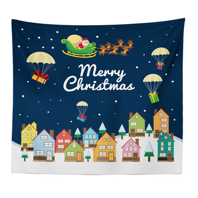 

Gobestart Art Home Decor Hanging Tapestry Wall Christmas Textile Blanket Santa Claus
