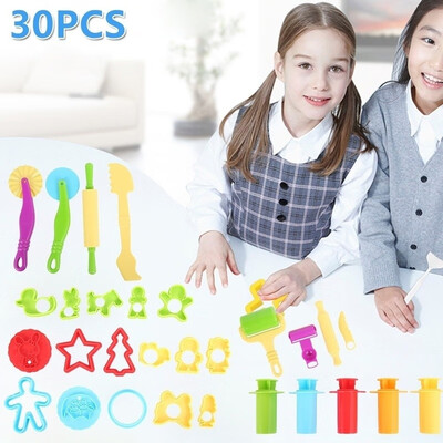 

30Pcs New Play Doh Kids Tools Set Modelling Craft Play Dough Mould Mold Toy Cutters
