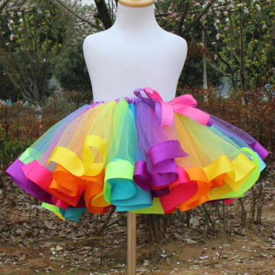 

Unicorn Kids Baby Girl Fluffy Tutu Skirt Pettiskirt Party Dancewear Dress