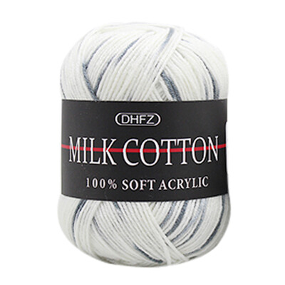

Gobestart Colorful Hand Knitting 50g Knitting Crochet Milk Soft Baby Cotton Wool Yarn A