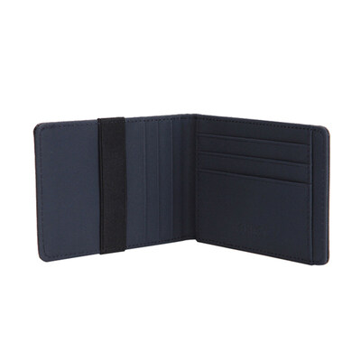 

RFID Blocking Men Wallet Secure Faux Leather Bag Cards Cash Elastic Band Holder