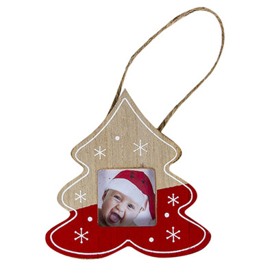 

Tailored Creative Christmas Photo Frame Pendant Christmas Tree Party Hanging Decor