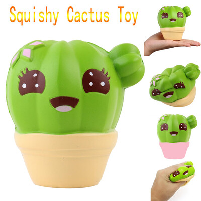 

Siaonvr Cactus Cream Scented Squishy Slow Rising Squeeze Strap Kids Christmas Toy