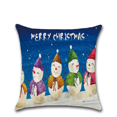 

Tailored Merry Christmas Pillow Cases Linen Sofa Cushion Cover Home Decor