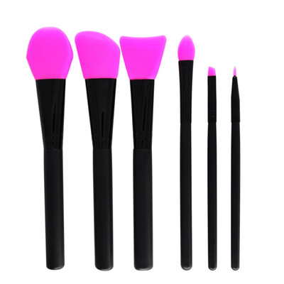 

6Pcs Silicone Mask Makeup Brush Set Comfortable Soft Silicone Wood Makeup Brush Cosmetic Tools