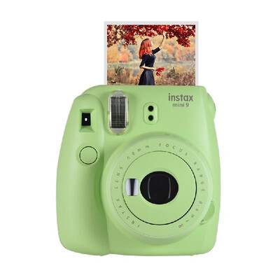 

Fujifilm Instax Mini 9 Instant Camera Film Cam with Selfie Mirror 2pcs Battery Lime Green