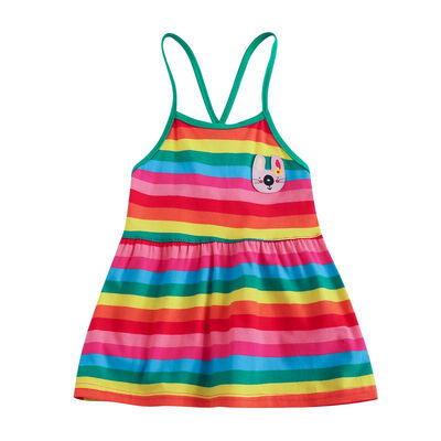 

Summer Baby Girl Dress Children Toddler Girl Princess Sleeveless Chiffon Rainbow Sling Dresses Vestido for 0-18M