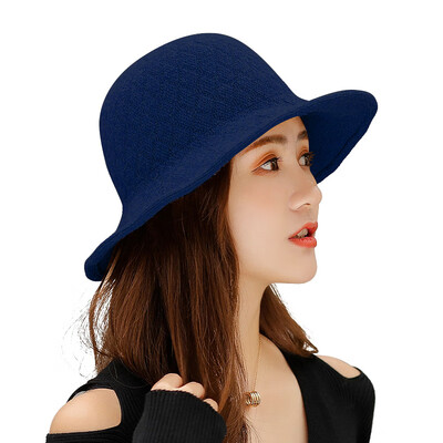 

2019 autumnwinter new solid-colored diamond knitted wool line hat women outdoor leisure warm basin hat fisherman hat