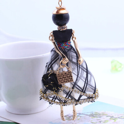 

New Fashion Lovely Doll Pendant Necklace Long Chain Jewelry Girls Gifts Women Sweater Chain