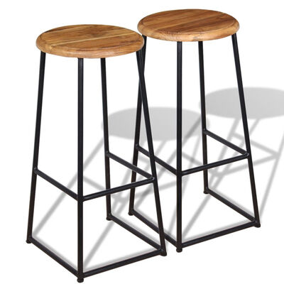 

Bar Stools 2 pcs Solid Teak