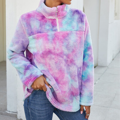 

Tailored Womens Long Sleeve Gradients Splcing Color Sweatshirt Pullover Tops Blouse
