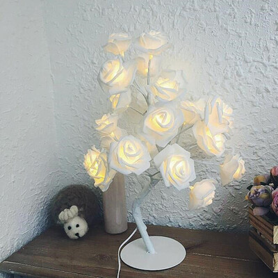 

〖Follure〗LED Rose Flower Wreath String Lights Fairy Wedding Party Decoration