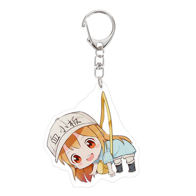 

Fat Bear Anime Cells at Work Cute Acrylic Keychain Phone Strap Charm