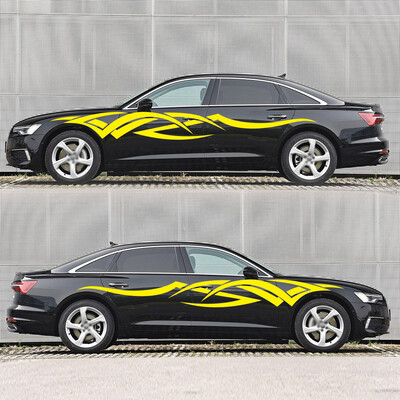 

Car Side Body Racing Long Stripe Decals Graphics Decor Sticker DIY Waterproof