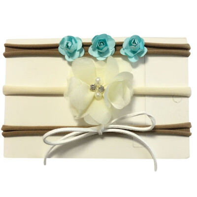 

New Childrens Hair Band Baby Princess Elastic Flower No Trace Cute Baby Skinny Stretchy Headdress Bowknot Chiffon Flower Suit