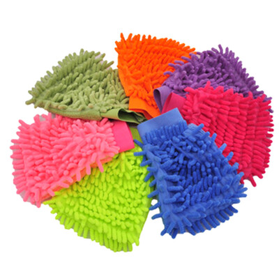 

2Pcs Microfiber Chenille Car Washing Gloves Cleaning Auto Car Duster Tool Random