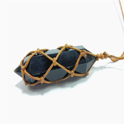 

Nordic Natural Crystal Pendant Fluorite Quartz Crystal Point Healing Hexagonal Wand Treatment Stone With Rope Room Decoration