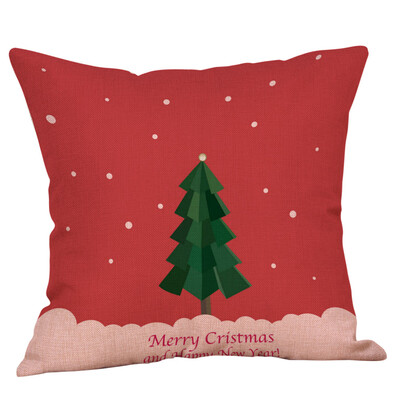

Tailored Christmas Pillow Case Glitter Cotton Linen Sofa Throw Cushion Cover Home Decor