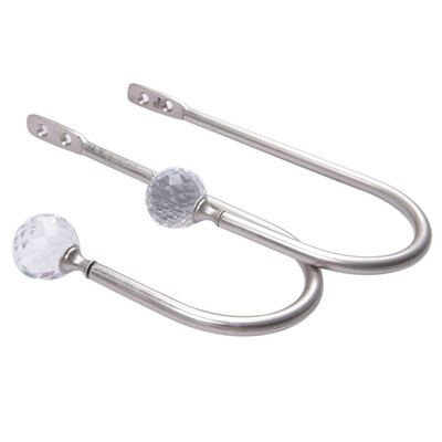 

1 Pair Of Modern Luxury Hollow Alloy U-Shaped Curtain Wall Hook Curtain Buckle Home Decoration Accessories