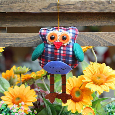 

ecorative Hanging Doll Cartoon Owl Pendant With Legs Xmas Tree Ornament Festival Gift For Children