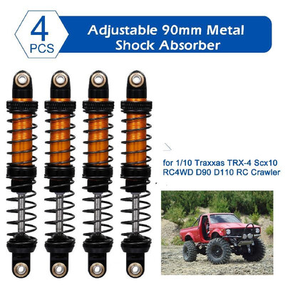 

4pcs Adjustable 110mm Metal Shock Absorber Damper for 110 Traxxas TRX-4 axial scx10 RC4WD D90 D110 RC Car