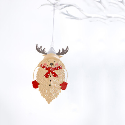 

Gobestart Christmas Ornament Wrought Iron Leaves Painted Pendant Christmas Tree Ornaments