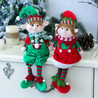

Plush Elf Elves Dolls Toy Christmas Tree Ornaments New Year Gifts Xmas Decor