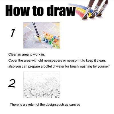 

Gossip Trees Unframed DIY Oil Painting Paint By Numbers For Adults Kids Beginners Drawing With Propylene On Pre-printed Canvas