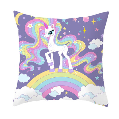 

Fashion Cartoon Cute Unicorn Cushion Cover Pillow Case Home Sofa Decor