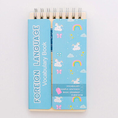 

Cute Cartoon Unicorn Notebook School Supply Vocabulary Writing Reciting Book