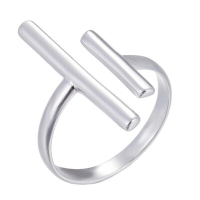 

Silver Plated Ring Fashion Jewelry Double Women Party Rings Wedding Gifts
