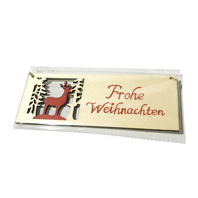 

Merry Christmas Hanging Decor Decorative Colored Letters Wooden Pendant