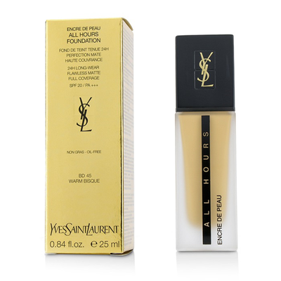 

YVES SAINT LAURENT - All Hours Foundation SPF 20 - BD45 Warm Bisque 25ml084oz