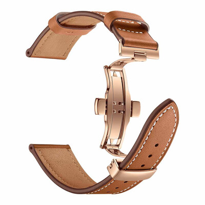 

〖Follure〗Butterfly buckle Leather Wrist Watch Strap Band For IWatch 4 Apple Watch 44mm