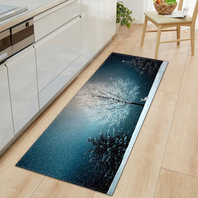 

Carpet Christmas Santa Claus Elk Cartoon Print Area Rug Soft Floor Pad Doormat For Kitchen Living Dining Dorm Room Bedroom Decor