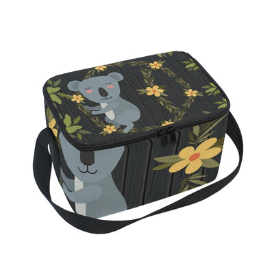 

Lunch Box Insulated Lunch Bag Large Cooler Koala In The Forest Scene Tote Bagfor Kids Men Women