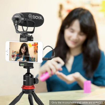 

BOYA BY-BM2021 Lightweight Super Cardioid Video Microphone for Smartphone DSLR Cameras Camcorders PC Audio Recording